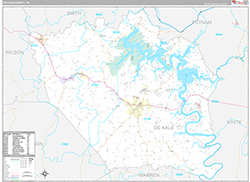 DeKalb County Wall Map Premium Style 2026